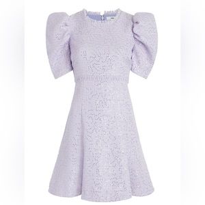 Likely TWEED ALIA DRESS Lavender Puff Sleeve